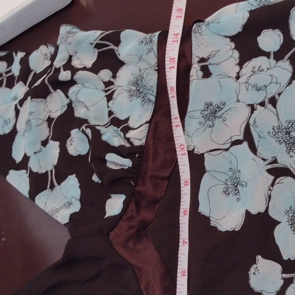 Studio Y Y2K Floral V-Neck Dress in Brown and Blue size 7/8 - Picture 12 of 16